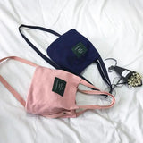 Canvas Single Strap Mini Crossbody Bag for Women