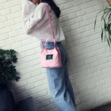 Canvas Single Strap Mini Crossbody Bag for Women
