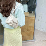 Small Cloud Handbag for Women Soft Waxy Bag