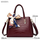 Crocodile Pattern Leather Women's Handbags Large Capacity Ladies Tote