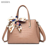 Crocodile Pattern Leather Women's Handbags Large Capacity Ladies Tote