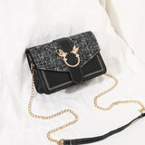 Mini Handbags Women Ins Ultra Fire Retro Wide Shoulder Strap Messenger Bag Purse