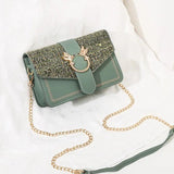 Mini Handbags Women Ins Ultra Fire Retro Wide Shoulder Strap Messenger Bag Purse