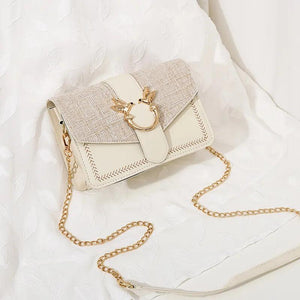 Mini Handbags Women Ins Ultra Fire Retro Wide Shoulder Strap Messenger Bag Purse