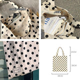 YAOKU Retro Wave Point Canvas Shoulder Bag