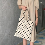 YAOKU Retro Wave Point Canvas Shoulder Bag