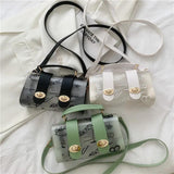 Transparent Graffiti Messenger Female Bag Small Handbag Purse Crossbody Bags