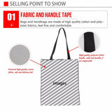 Cat Print Canvas Handbag Female Shopping Bag