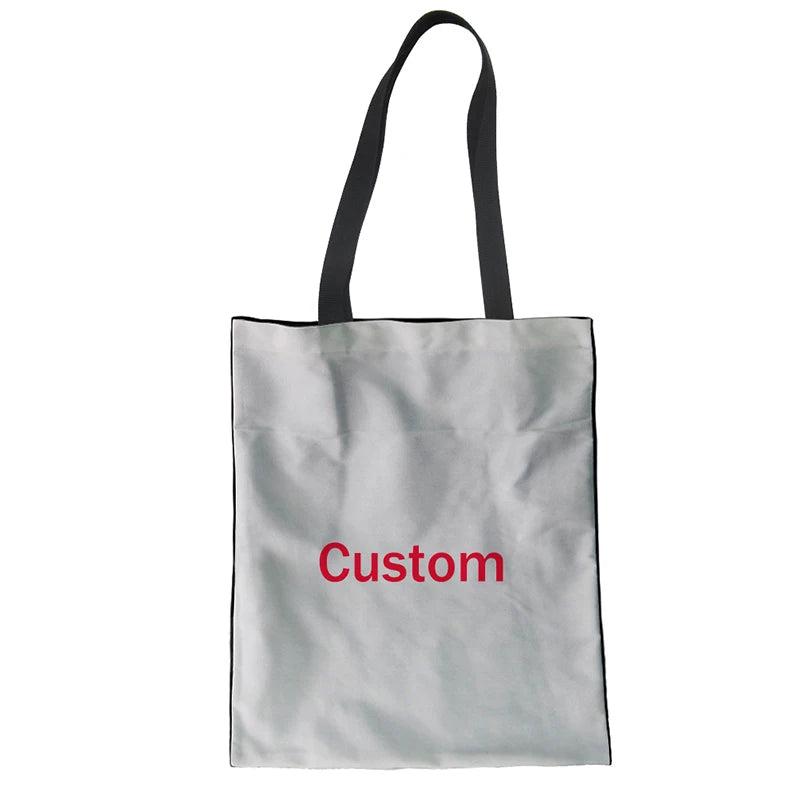 Cat Print Canvas Handbag Female Shopping Bag