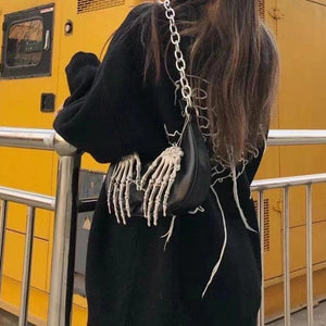 Gothic Skull Crossbody Bag Harajuku Punk Women Messenger Purse