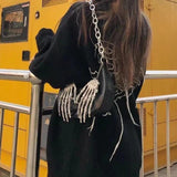 Gothic Skull Crossbody Bag Harajuku Punk Women Messenger Purse