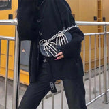 Gothic Skull Crossbody Bag Harajuku Punk Women Messenger Purse