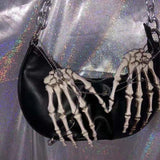 Gothic Skull Crossbody Bag Harajuku Punk Women Messenger Purse