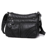 Women's Red PU Leather Shoulder Bag Crossbody Handbag Purse