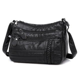 Women's Red PU Leather Shoulder Bag Crossbody Handbag Purse
