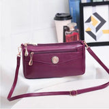 Women's PU Leather Small Messenger Bag Shoulder Crossbody Clutch