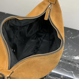 Vintage Matte PU Leather Shoulder Bag Women Textured Underarm Tote