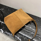 Vintage Matte PU Leather Shoulder Bag Women Textured Underarm Tote