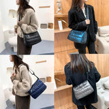 Women's Nylon Embroidery Thread Crossbody Bag