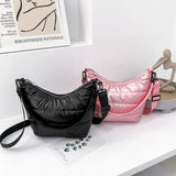 Women's Nylon Embroidery Thread Crossbody Bag