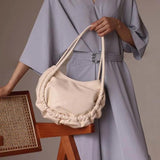 Pleated Tote Bag Women Large Capacity Shoulder Bags