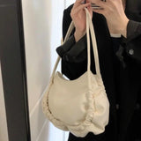 Pleated Tote Bag Women Large Capacity Shoulder Bags