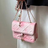 Tie-dye Shoulder Bag Crossbody Chain Flap Large Capacity Handbag