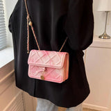 Tie-dye Shoulder Bag Crossbody Chain Flap Large Capacity Handbag