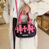 Women PU Leather Cross Pattern Shoulder Bag Satchel Messenger Crossbody Bag