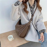 Vintage Crossbody Shoulder Bag All-match Large Capacity Tote Soft PU Leather Han