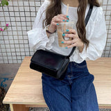 Vintage Women's Square Shoulder Bag Clutch Purse Solid Female Hasp Tote Handbags