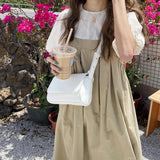 Vintage Women's Square Shoulder Bag Clutch Purse Solid Female Hasp Tote Handbags