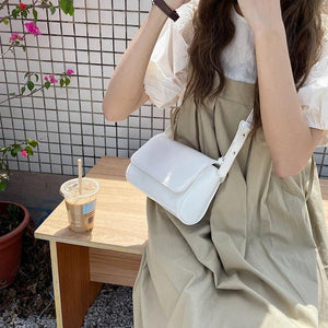 Vintage Women's Square Shoulder Bag Clutch Purse Solid Female Hasp Tote Handbags