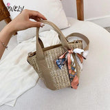 Summer Hot Scarf Shell Straw Bag Leisure Women Handbags