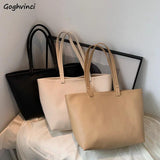 Shoulder Bags Women Solid Texture Large Capacity Tote Handbag Office Lady