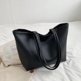 Shoulder Bags Women Solid Texture Large Capacity Tote Handbag Office Lady