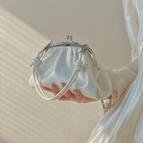 Pleated Clutch Purse Handbags for Women Chain Shoulder Bags