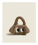 Winter Women Small Plush Tote Warm Cloth Wrist Bags Soft Handbag