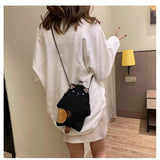 Summer Cat Shape Shoulder Bag PU Leather Women Messenger Crossbody Small Bag