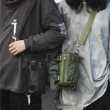 Unisex Hip Hop Cylindrical Crossbody Bag Nylon Female Messenger Bag