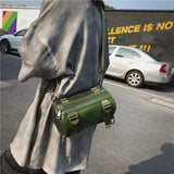 Unisex Hip Hop Cylindrical Crossbody Bag Nylon Female Messenger Bag