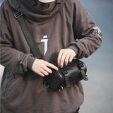 Unisex Hip Hop Cylindrical Crossbody Bag Nylon Female Messenger Bag