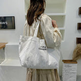 One-shoulder Portable Tote Bag Ladies Canvas Shopping Bag