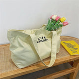 One-shoulder Portable Tote Bag Ladies Canvas Shopping Bag