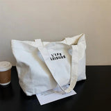 One-shoulder Portable Tote Bag Ladies Canvas Shopping Bag