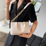 Thick Chain Crossbody Bags PU Leather Shoulder Bags for Women