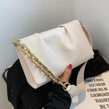 Thick Chain Crossbody Bags PU Leather Shoulder Bags for Women