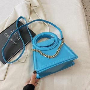 Round Top Handle Tote Bag - Small Pu Leather Shoulder Crossbody Bag