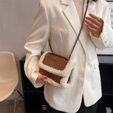 Retro Chain Shoulder Bags Fleece Suede Flap Vintage Street Satchel Lady Girl