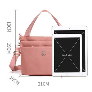 Women Canvas Embroidered Shoulder Bag Large Capacity Crossbody Bag